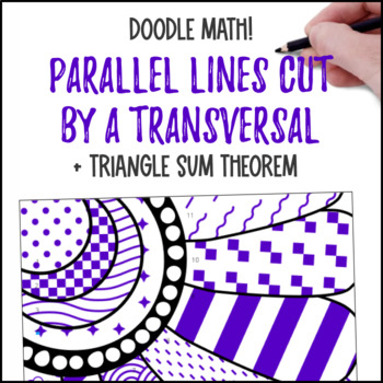 Preview of Parallel Lines Cut by a Transversal | Doodle Math: Twist on Color by Number