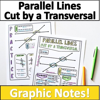 Preview of Parallel Lines Cut by a Transversal Graphic Notes