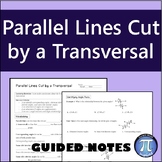 Parallel Lines Cut by a Transversal Guided Notes│8th Grade Math