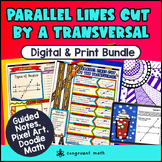 Parallel Lines Cut by a Transversal | Guided Notes, Pixel 