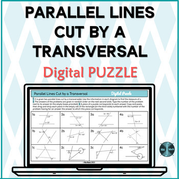 Preview of Parallel Lines Cut by a Transversal - Matching & PUZZLE Assembling Activity