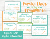Parallel Lines Cut by a Transversal Set: Download Geometry