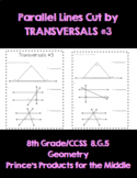 Parallel Lines Cut by a Transversal and Triangles (8.G.5)