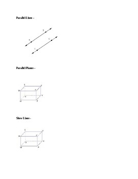 Preview of Parallel Lines, Parallel Planes, Skew Lines