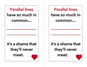 Preview of FREE Parallel Lines Poster Cards (...for Valentine's Day or just for fun!)