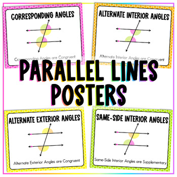 Preview of Parallel Lines Cut by a Transversal Posters