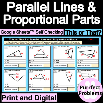 Results for parallel lines and proportional parts TPT