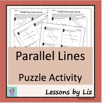 Preview of Parallel Lines Puzzle Activity