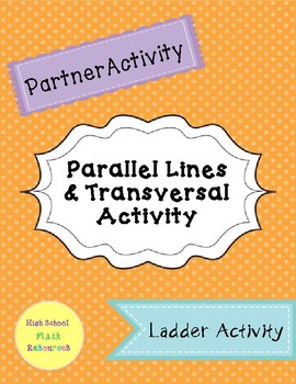 Preview of Parallel Lines & Transversal Ladder Activity