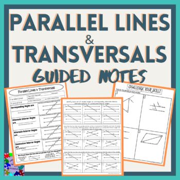 Preview of Parallel Lines & Transversals Guided Notes