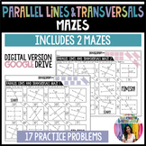 Parallel Lines & Transversals Mazes (GOOGLE Slides)