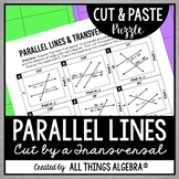 Parallel Lines, Transversals, and Angles | Cut and Paste Puzzle