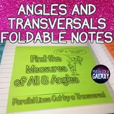 Parallel Lines, Transversals, and Angles Foldable Notes