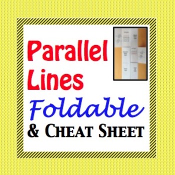 Preview of Parallel Lines, Transversals, and their Angles Foldable