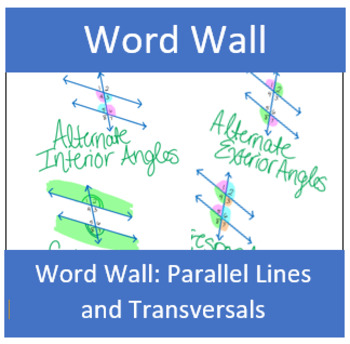 Preview of Parallel Lines and Angles Word Wall
