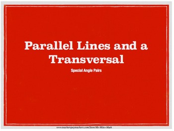Preview of Parallel Lines and Transversals Slides and Mini-Book Foldable