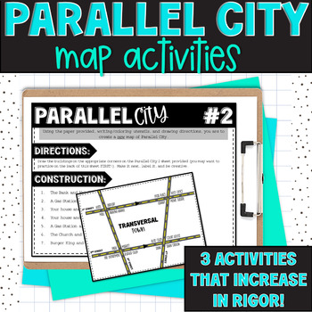 Preview of Parallel Lines Cut by a Transversal Activity | Geometry