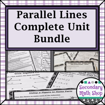 Preview of Parallel Lines and Transversals - Unit 3: Parallel Lines Unit Bundle!