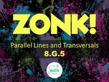 Preview of Parallel Lines and Transversals ZONK Review Game Show for 8.G.5