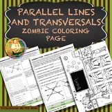 Parallel Lines and Transversals ~ Zombie Coloring Page