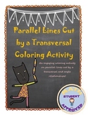Parallel Lines cut by a Transversal & Angle Relation Color