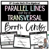 Parallel Lines cut by a Transversal Boom Cards for Pre Algebra