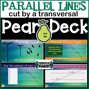 Preview of Parallel Lines cut by a Transversal Digital Activity for Pear Deck/Google Slides