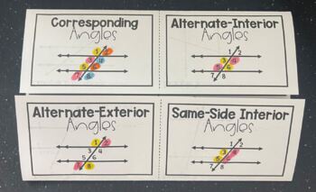 Preview of Parallel Lines cut by a Transversal - Editable Foldable Notes