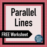 Parallel Lines with Transversals Worksheet