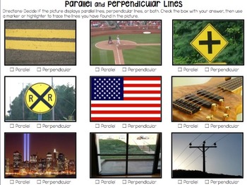 Identifying Parallel Lines and Perpendicular Lines | TpT