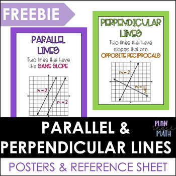 Preview of Parallel & Perpendicular Lines: Posters & Reference Sheet