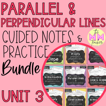 Unit 3 Parallel Lines And Transversals Worksheets Teaching Resources Tpt