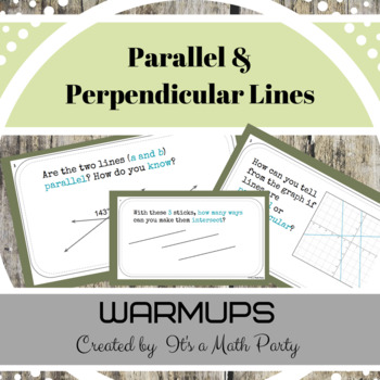 Preview of Parallel & Perpendicular Lines - WARMUP