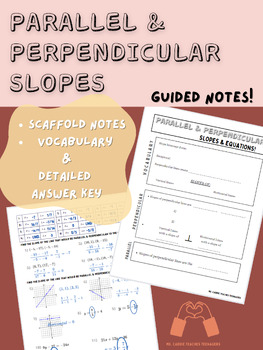 Preview of Parallel & Perpendicular lines (guided notes)