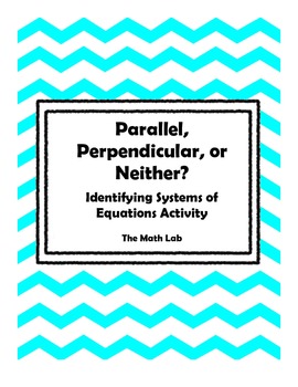 Parallel, Perpendicular, or Neither? Algebra Activity by The Math Lab