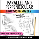 Parallel and Perpendicular Crossword Puzzle | Geometry Voc