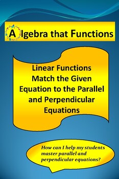 Preview of Parallel and Perpendicular Equations Match *DISTANCE LEARNING
