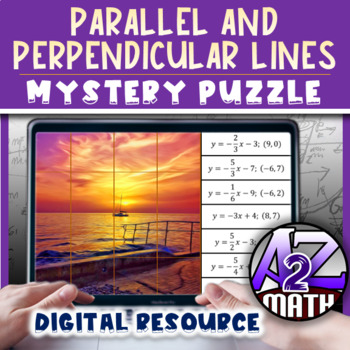 Preview of Parallel and Perpendicular Lines Activity Digital Pixel Art Mystery Puzzle