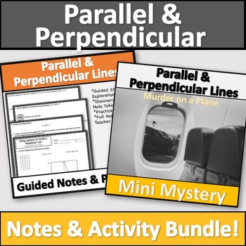 Preview of Parallel and Perpendicular Lines Activity & Notes Bundle