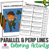 Parallel and Perpendicular Lines Color by Number St. Patri