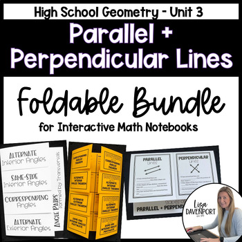 Preview of Parallel and Perpendicular Lines Geometry Foldable Notes