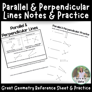 Preview of Parallel and Perpendicular Lines Notes and Practice