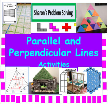 Preview of Parallel and Perpendicular Lines Puzzle, Matching, and Tangram Activities