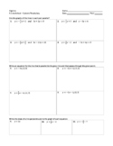 Parallel and Perpendicular Lines Worksheet with Answer Key (A4.1)