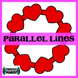 Parallel lines Transversal Angles Activity Heart Wreath Va