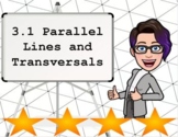 Parallel lines and Transversals -- Interactive Google Slides
