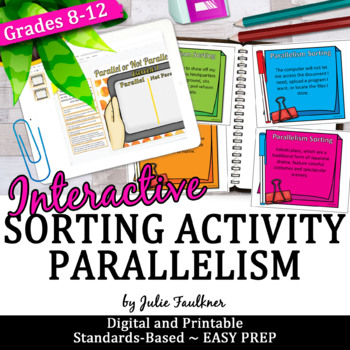 Preview of Parallelism Grammar Sorting Game, Printable and Digital