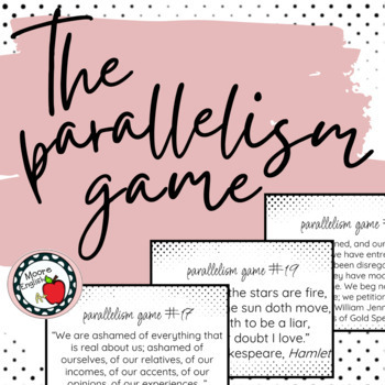 Preview of Parallelism / Parallel Structure Game (24 Cards and 3 Games)