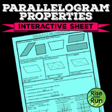 Properties of Parallelograms Activity Worksheet, Free