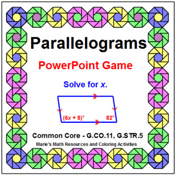 Preview of Parallelograms - Properties WIPE OUT! Game